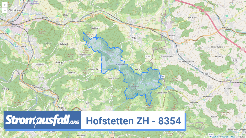 stromausfall ch ortschaft hofstetten zh 8354