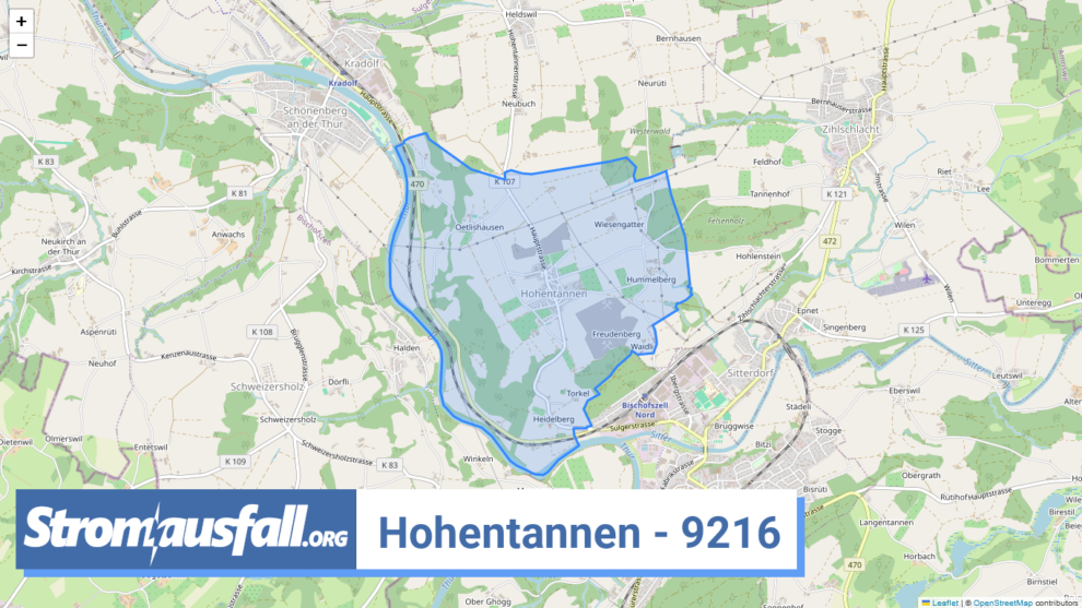 stromausfall ch ortschaft hohentannen 9216