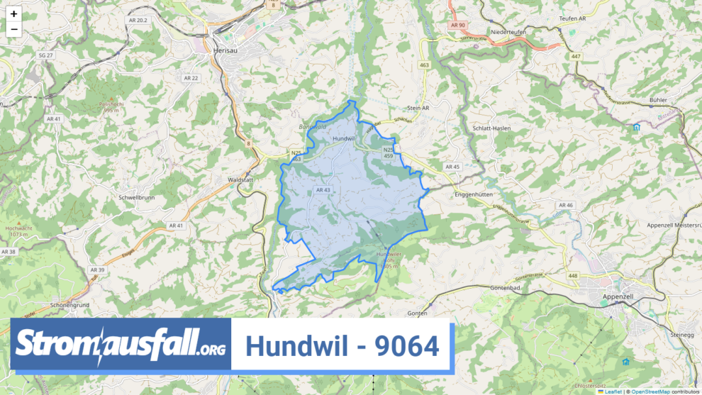 stromausfall ch ortschaft hundwil 9064