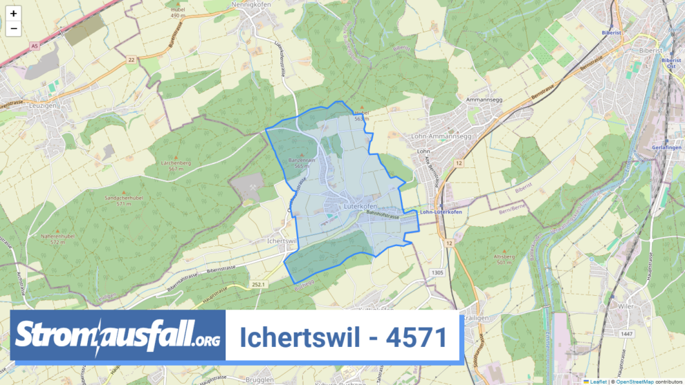 stromausfall ch ortschaft ichertswil 4571