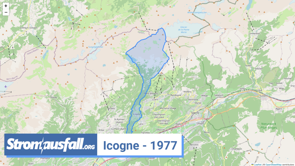 stromausfall ch ortschaft icogne 1977