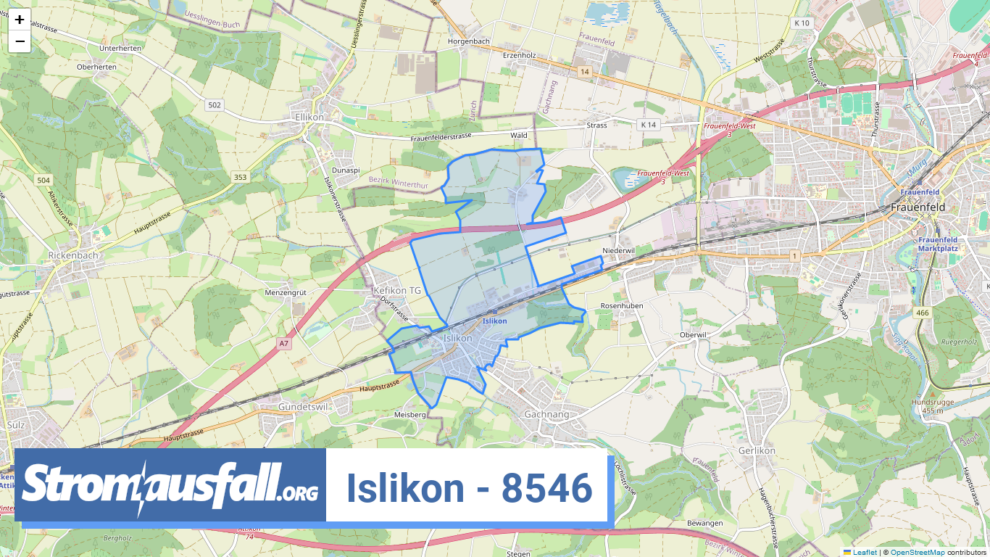 stromausfall ch ortschaft islikon 8546