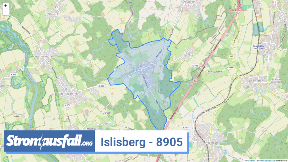 stromausfall ch ortschaft islisberg 8905