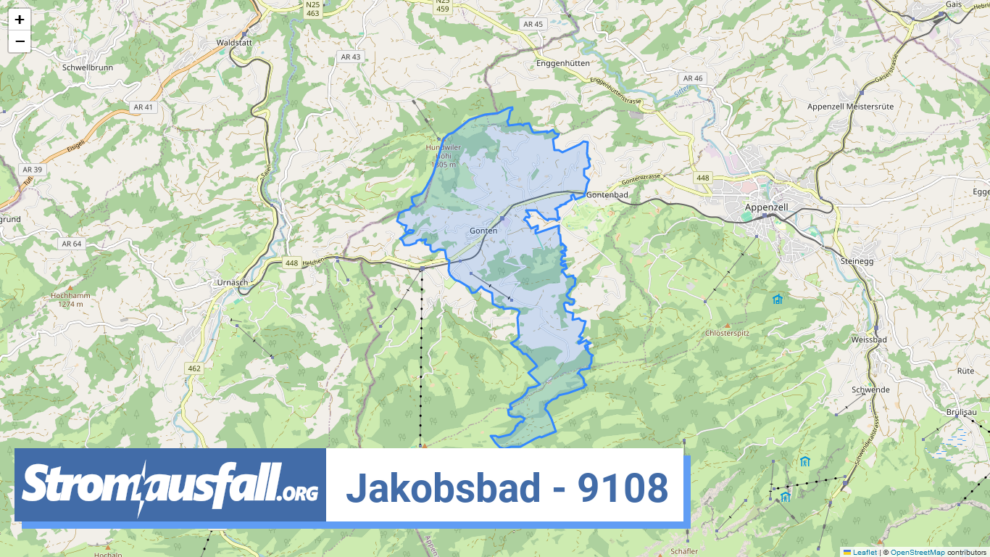 stromausfall ch ortschaft jakobsbad 9108