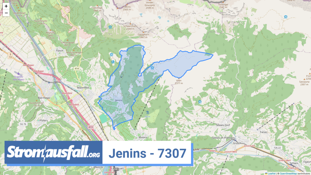 stromausfall ch ortschaft jenins 7307