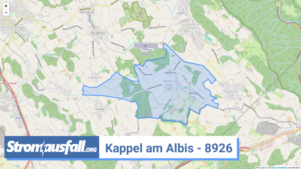 stromausfall ch ortschaft kappel am albis 8926