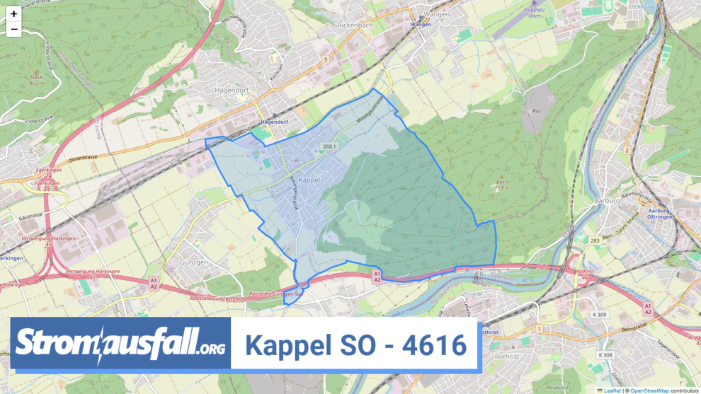 stromausfall ch ortschaft kappel so 4616