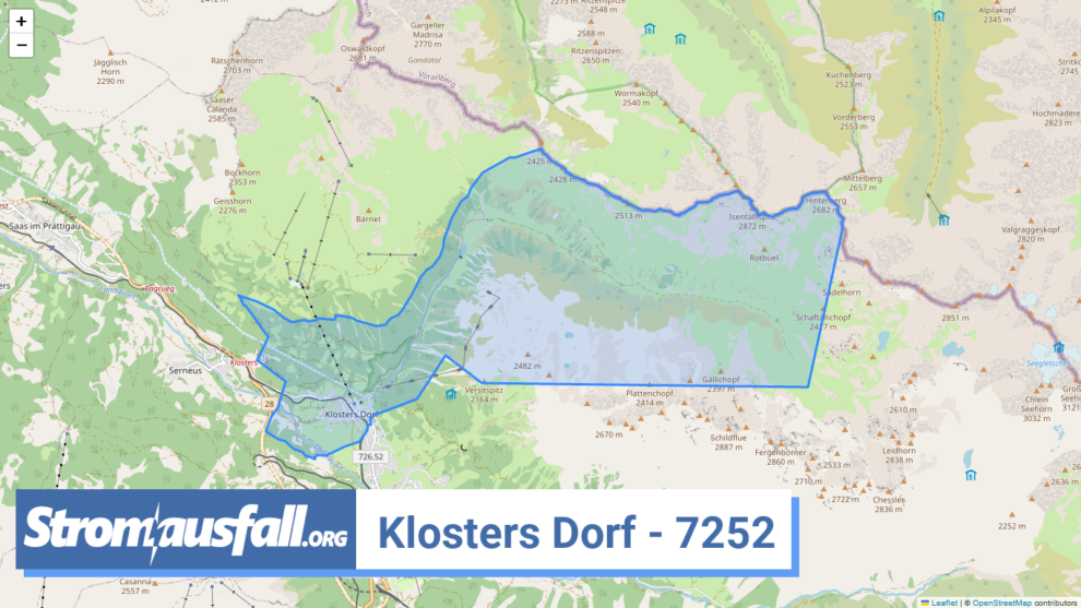 stromausfall ch ortschaft klosters dorf 7252