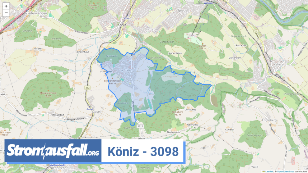 stromausfall ch ortschaft koeniz 3098