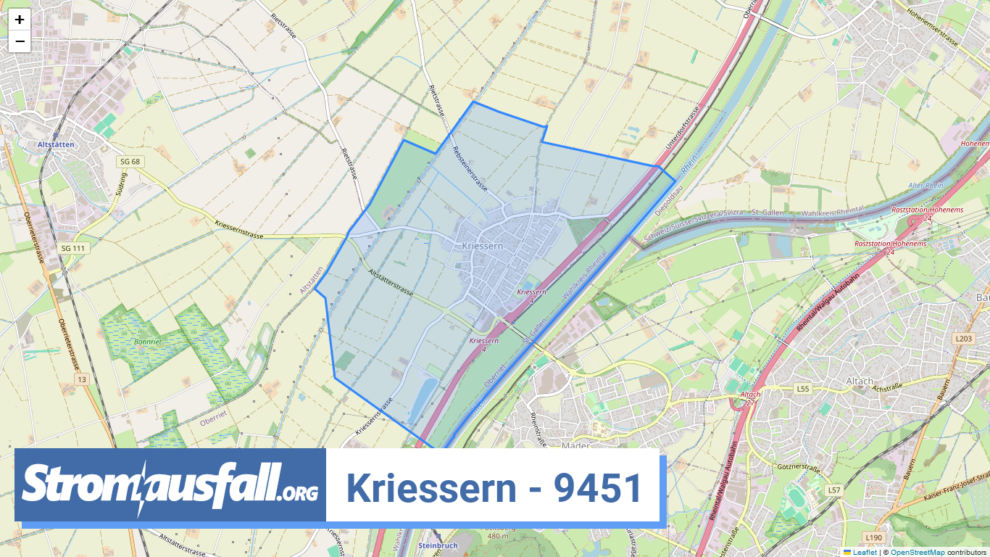 stromausfall ch ortschaft kriessern 9451