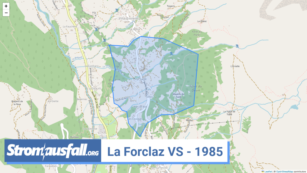 stromausfall ch ortschaft la forclaz vs 1985