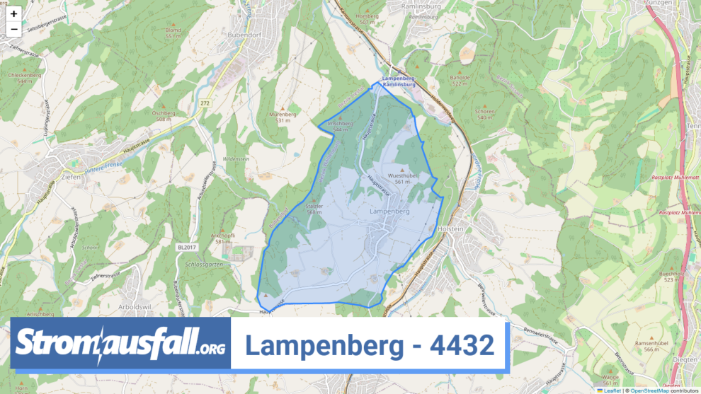 stromausfall ch ortschaft lampenberg 4432