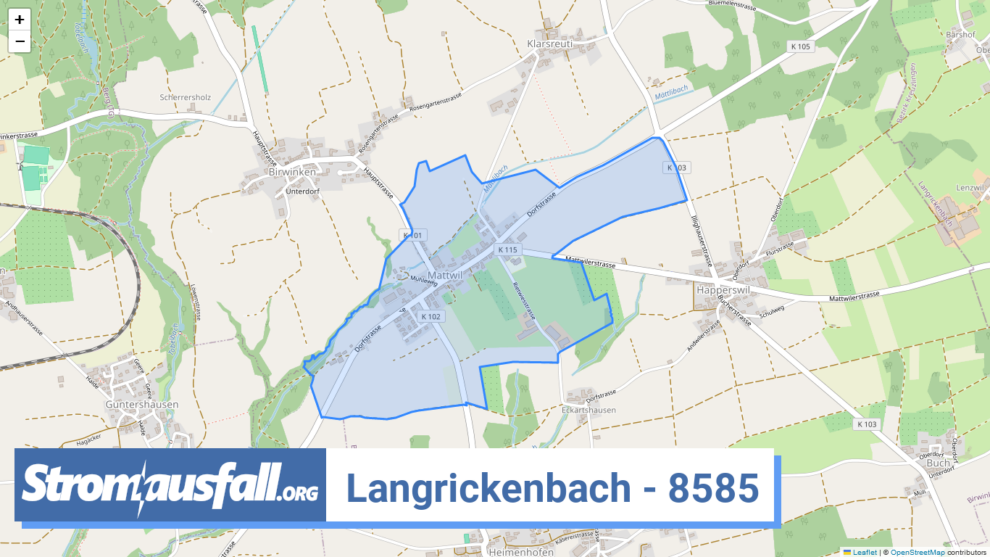 stromausfall ch ortschaft langrickenbach 8585