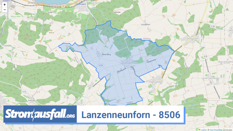 stromausfall ch ortschaft lanzenneunforn 8506