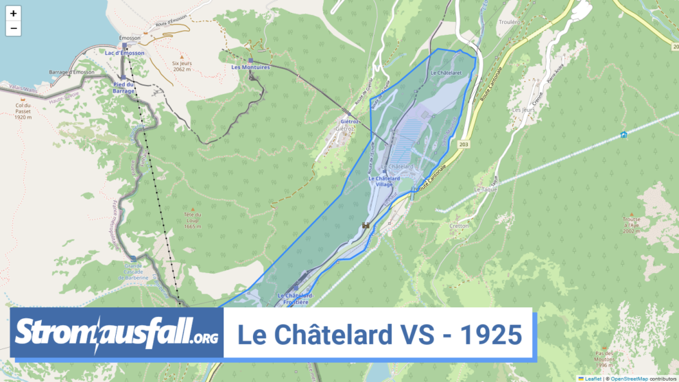 stromausfall ch ortschaft le chatelard vs 1925