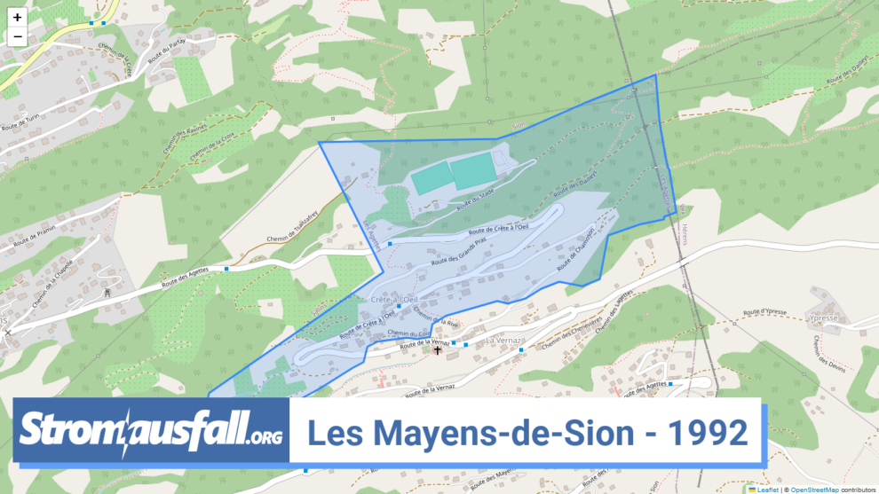 stromausfall ch ortschaft les mayens de sion 1992