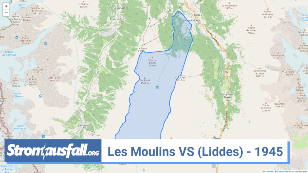 stromausfall ch ortschaft les moulins vs liddes 1945