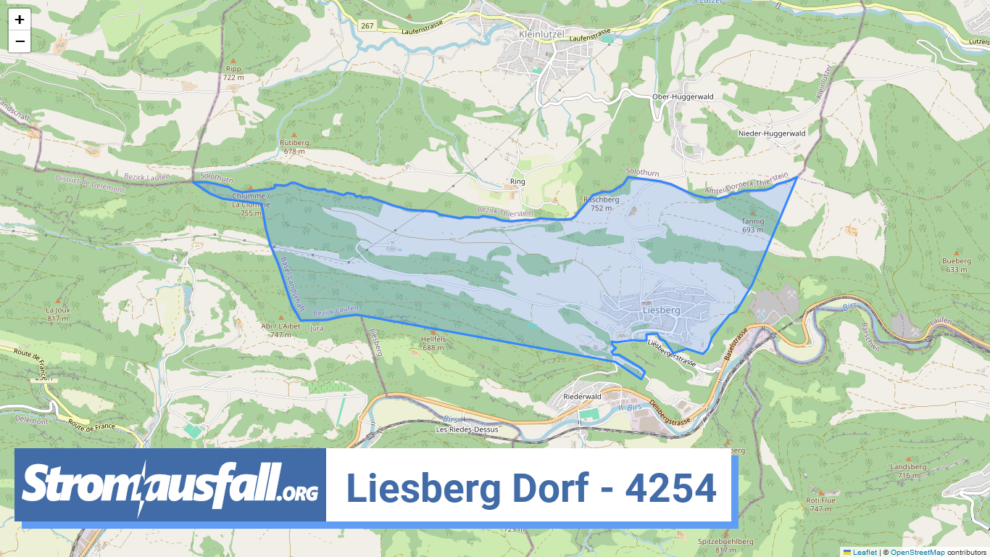 stromausfall ch ortschaft liesberg dorf 4254