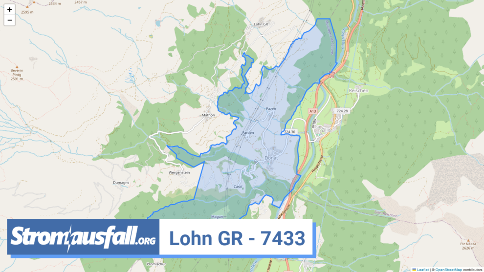 stromausfall ch ortschaft lohn gr 7433