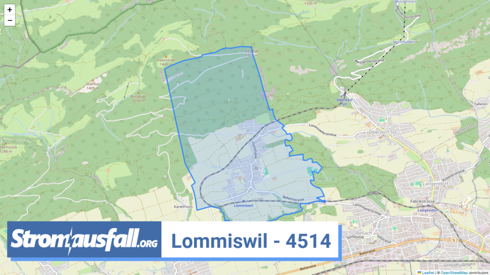 stromausfall ch ortschaft lommiswil 4514