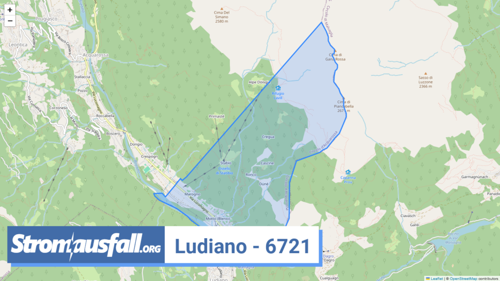 stromausfall ch ortschaft ludiano 6721