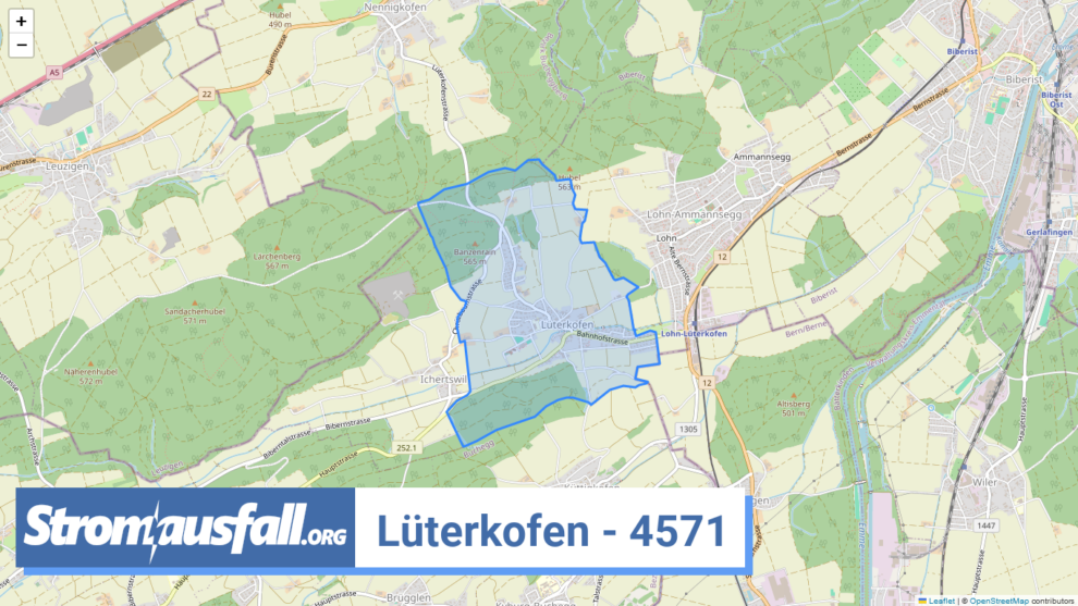 stromausfall ch ortschaft lueterkofen 4571