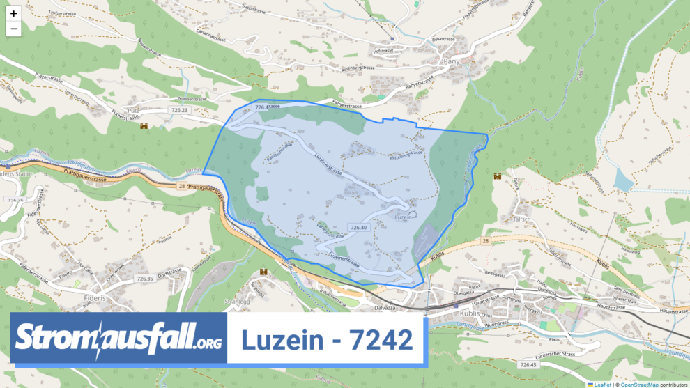 stromausfall ch ortschaft luzein 7242