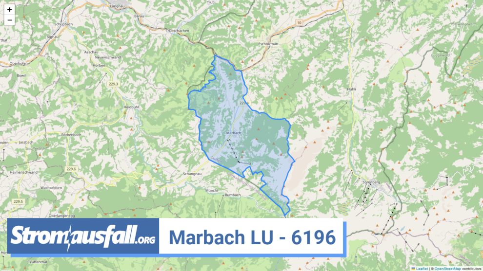 stromausfall ch ortschaft marbach lu 6196