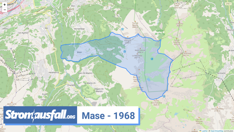 stromausfall ch ortschaft mase 1968