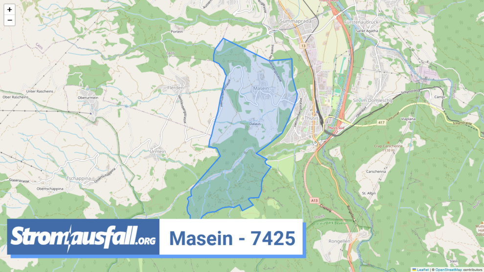 stromausfall ch ortschaft masein 7425