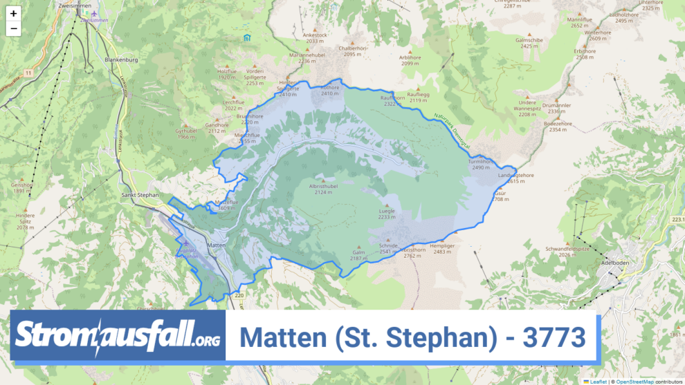 stromausfall ch ortschaft matten st. stephan 3773