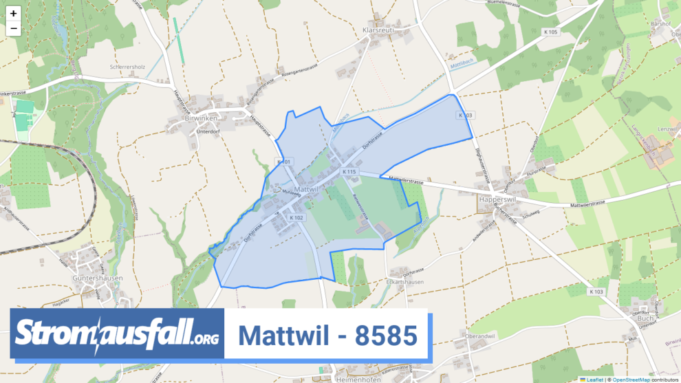 stromausfall ch ortschaft mattwil 8585