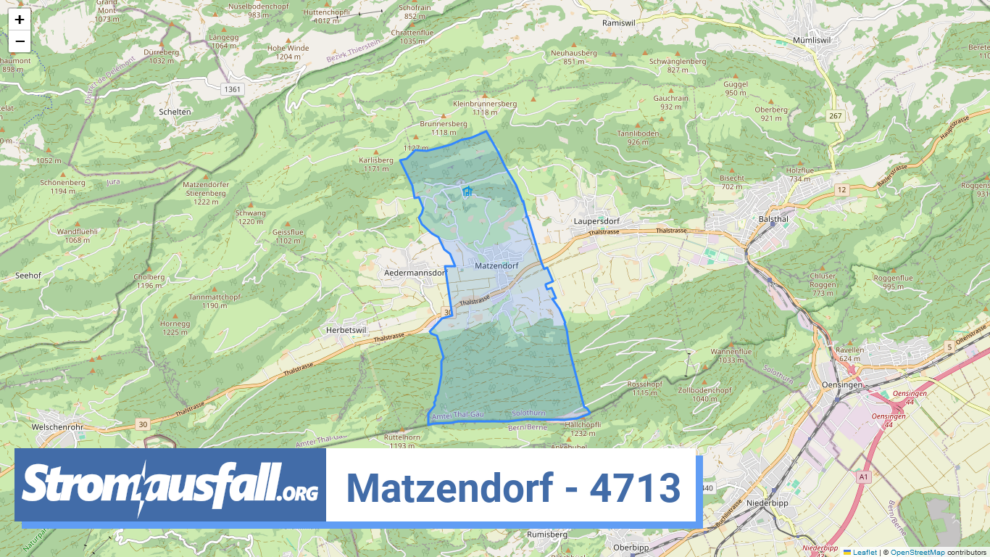 stromausfall ch ortschaft matzendorf 4713