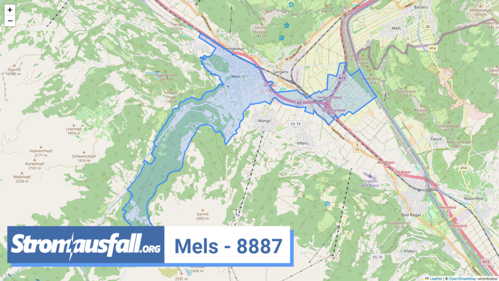 stromausfall ch ortschaft mels 8887