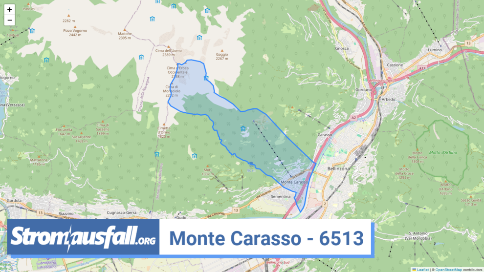 stromausfall ch ortschaft monte carasso 6513