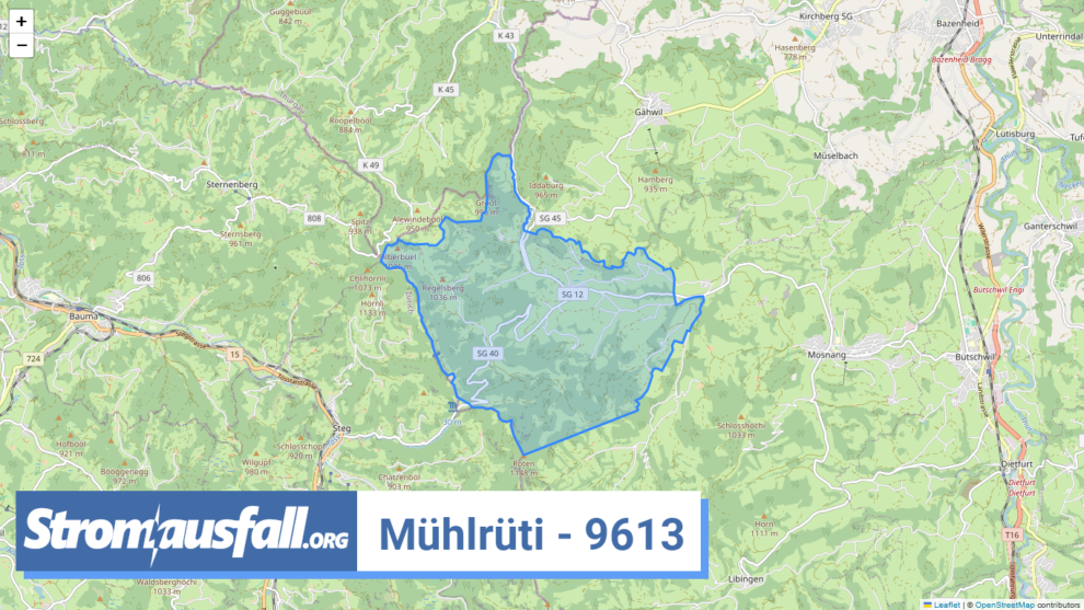 stromausfall ch ortschaft muehlrueti 9613