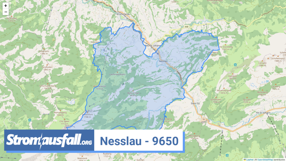 stromausfall ch ortschaft nesslau 9650