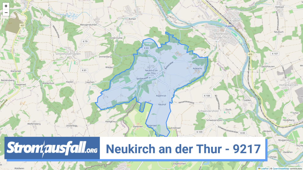 stromausfall ch ortschaft neukirch an der thur 9217