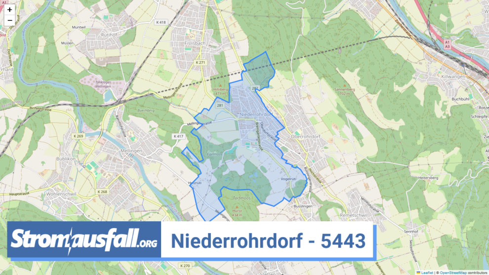 stromausfall ch ortschaft niederrohrdorf 5443