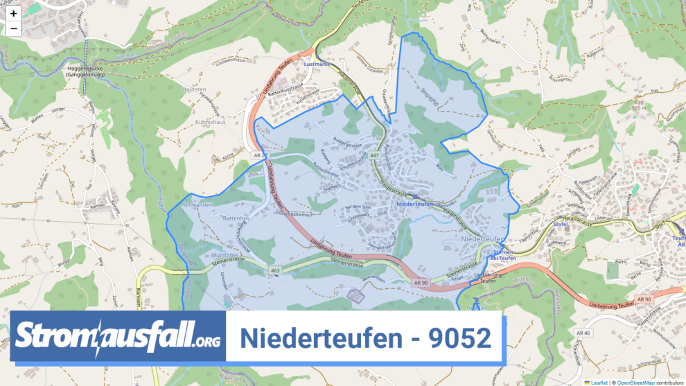 stromausfall ch ortschaft niederteufen 9052