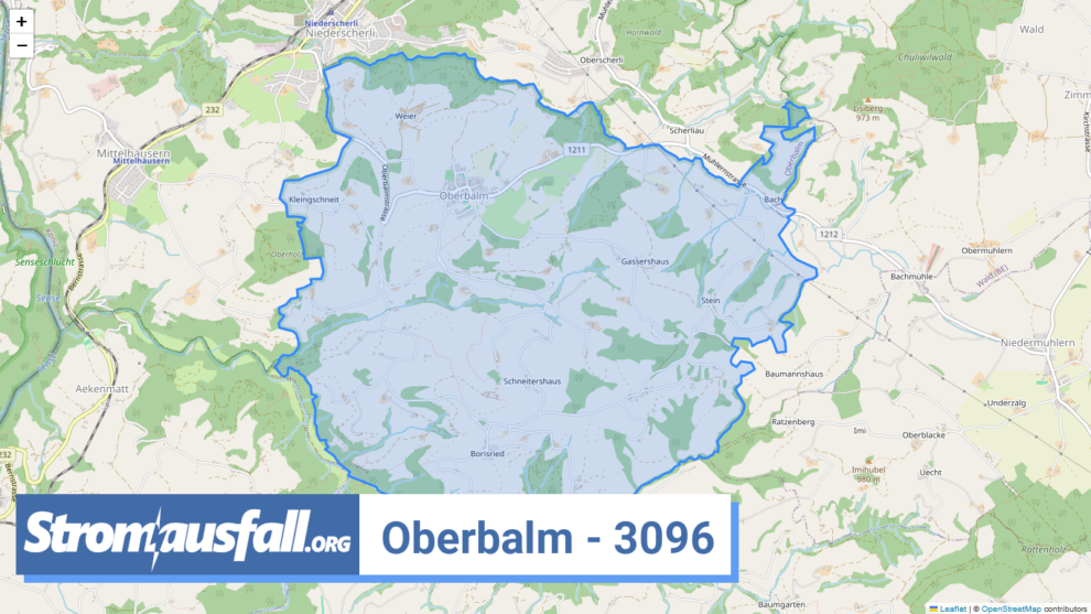 stromausfall ch ortschaft oberbalm 3096