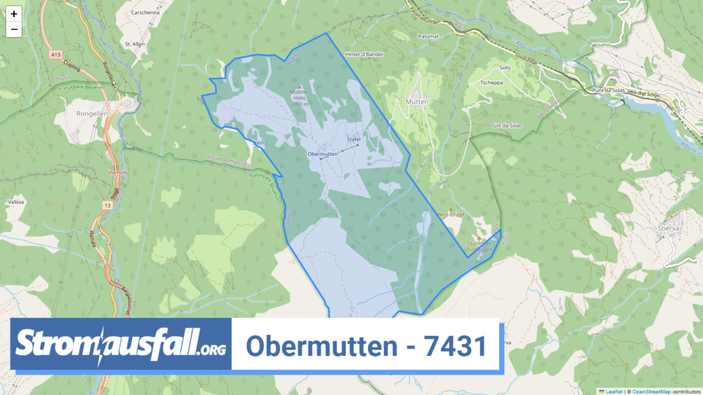 stromausfall ch ortschaft obermutten 7431