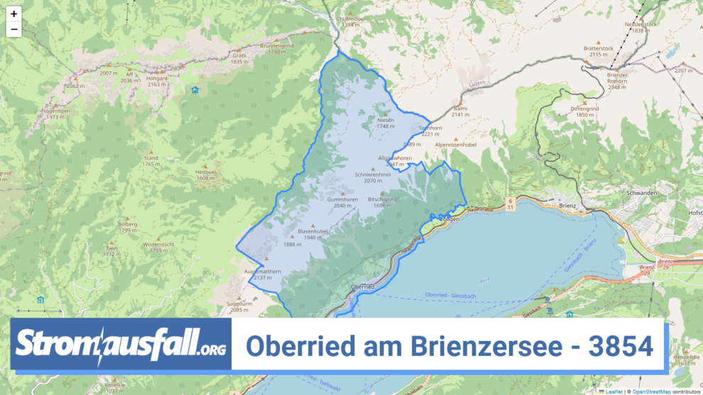 stromausfall ch ortschaft oberried am brienzersee 3854