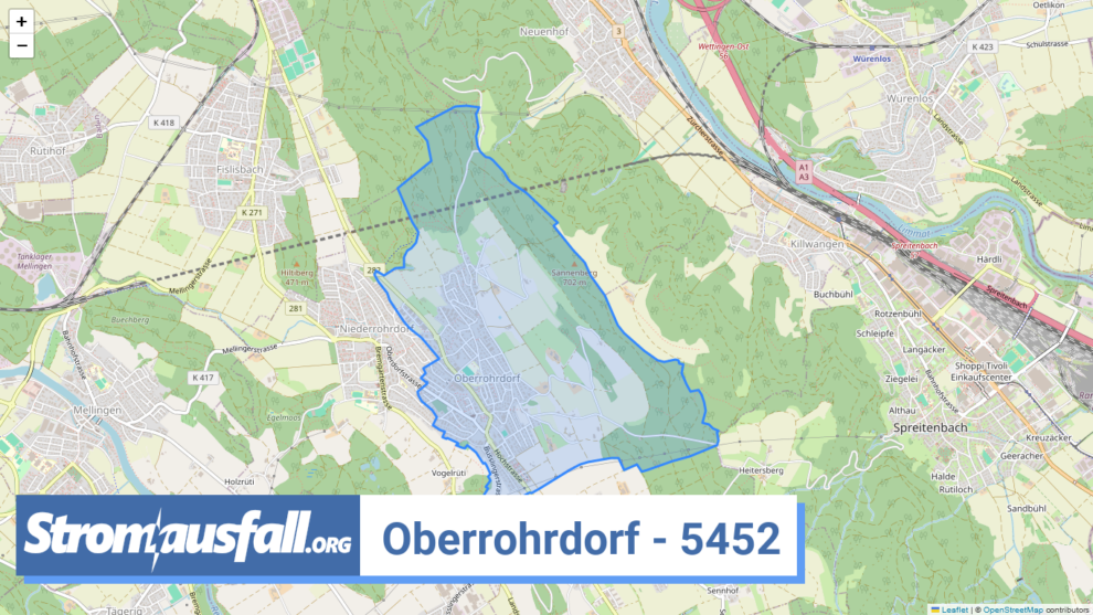 stromausfall ch ortschaft oberrohrdorf 5452