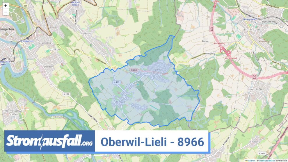 stromausfall ch ortschaft oberwil lieli 8966