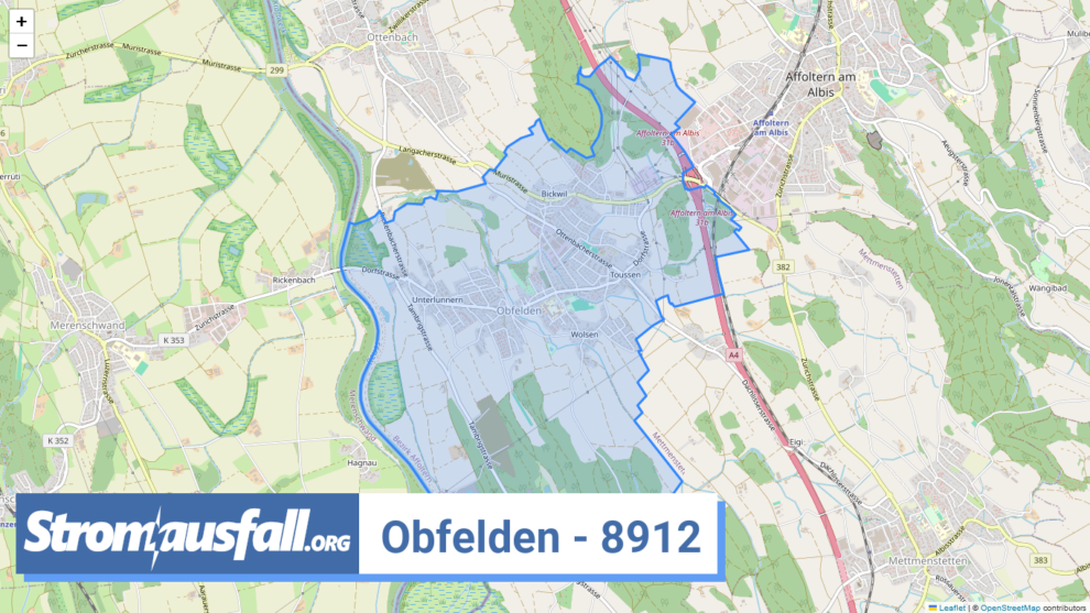 stromausfall ch ortschaft obfelden 8912