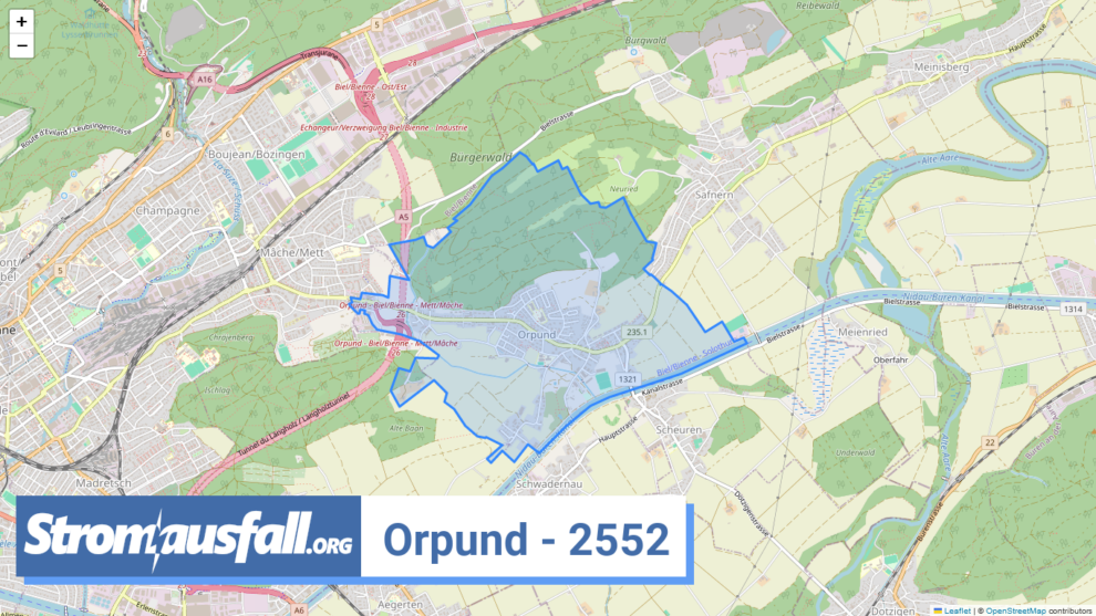 stromausfall ch ortschaft orpund 2552