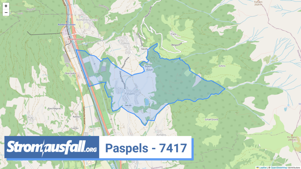 stromausfall ch ortschaft paspels 7417