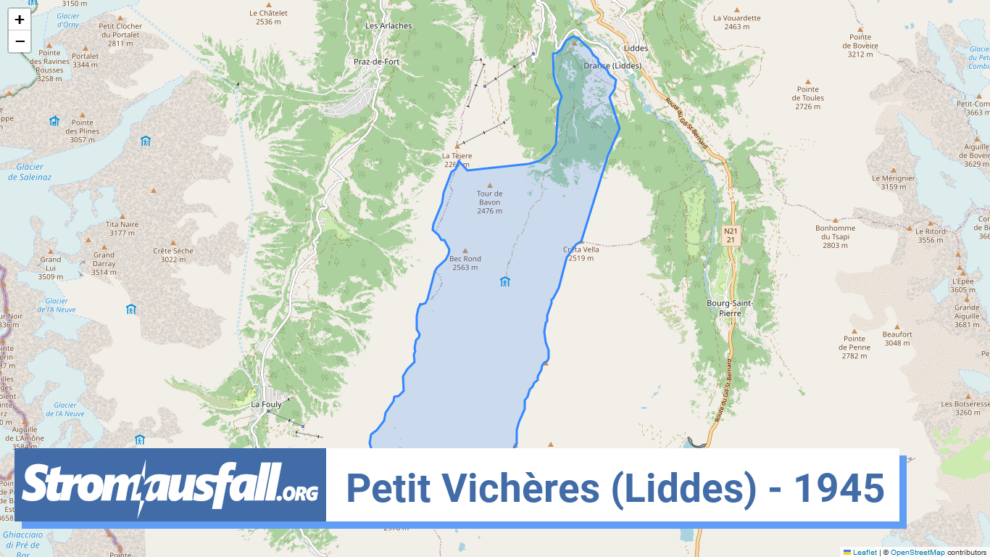 stromausfall ch ortschaft petit vicheres liddes 1945