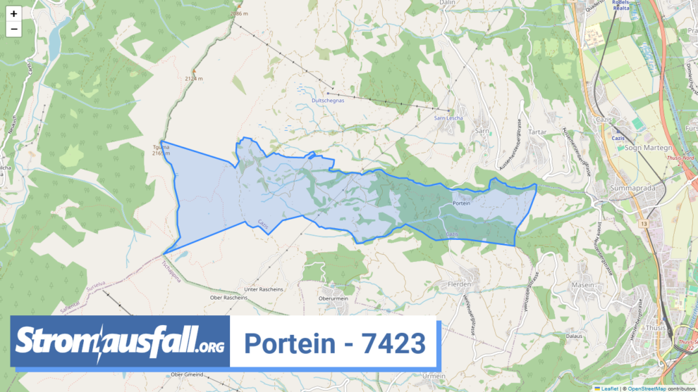 stromausfall ch ortschaft portein 7423